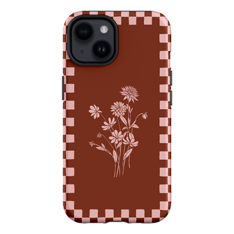 Dahlia Check Printed Phone Cases iPhone 14 / Armoured by Typoflora - The Dairy