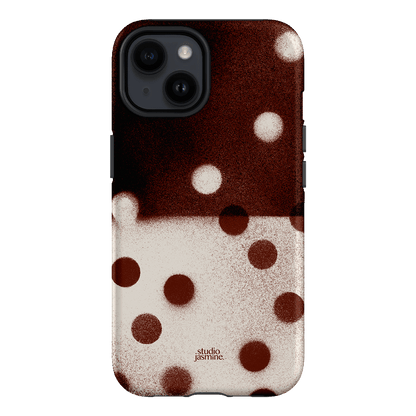 Espresso Polka Dot Printed Phone Cases iPhone 14 / Armoured by Jasmine Dowling - The Dairy