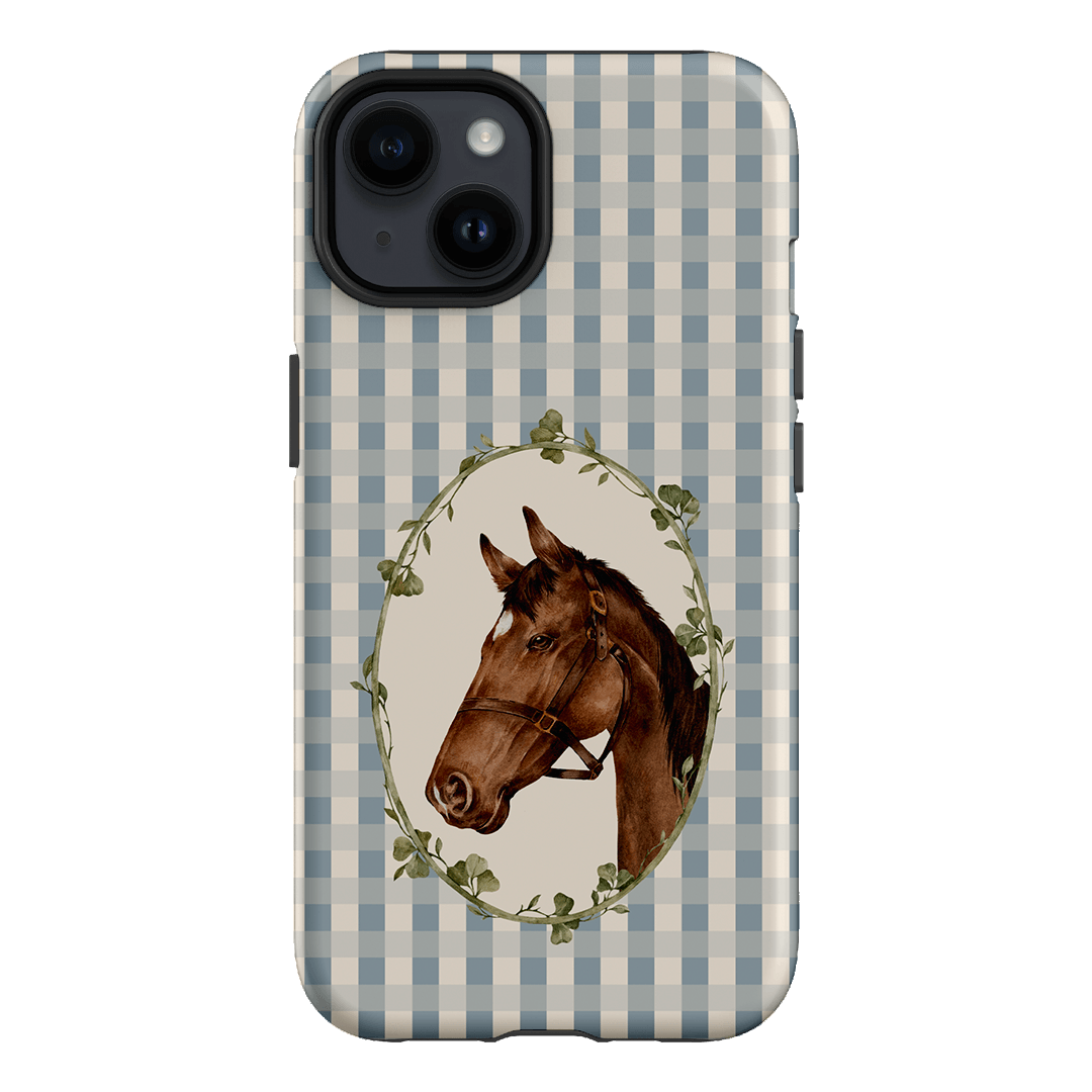 Gingham Horse Printed Phone Cases iPhone 14 / Armoured by Kasiags Art - The Dairy