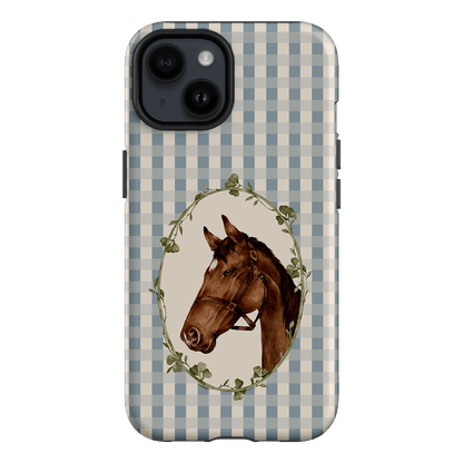 Gingham Horse Printed Phone Cases iPhone 14 / Armoured by Kasiags Art - The Dairy