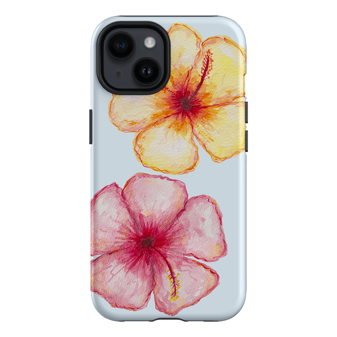 Hibiscus Flower Blue Printed Phone Cases iPhone 14 / Armoured by BG. Studio - The Dairy