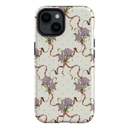 Hydrangea Ribbon Printed Phone Cases iPhone 14 / Armoured by Veronica Tucker - The Dairy