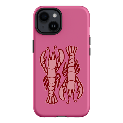 Lobster Love Pink Printed Phone Cases iPhone 14 / Armoured by The Dairy - The Dairy
