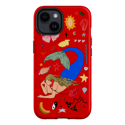 Mermaid Salad Scarlet Printed Phone Cases iPhone 14 / Armoured by Easty Beasty - The Dairy