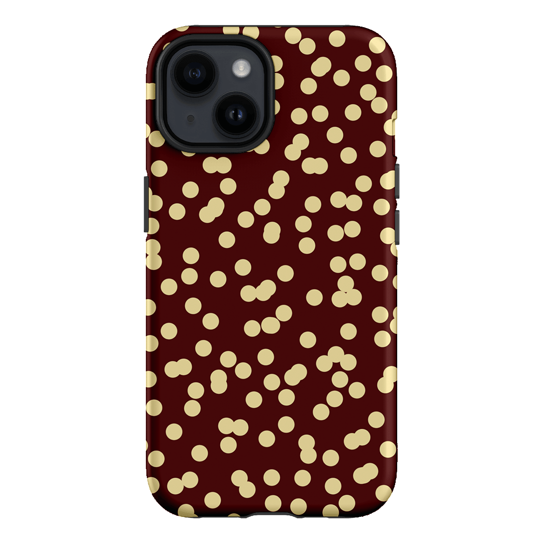 Mini Confetti Burgundy Butter Printed Phone Cases iPhone 14 / Armoured by Veronica Tucker - The Dairy