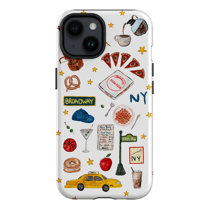 NYC White Printed Phone Cases iPhone 14 / Armoured by BG. Studio - The Dairy