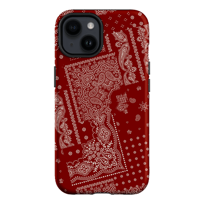 Paisley Crimson Printed Phone Cases iPhone 14 / Armoured by The Dairy - The Dairy