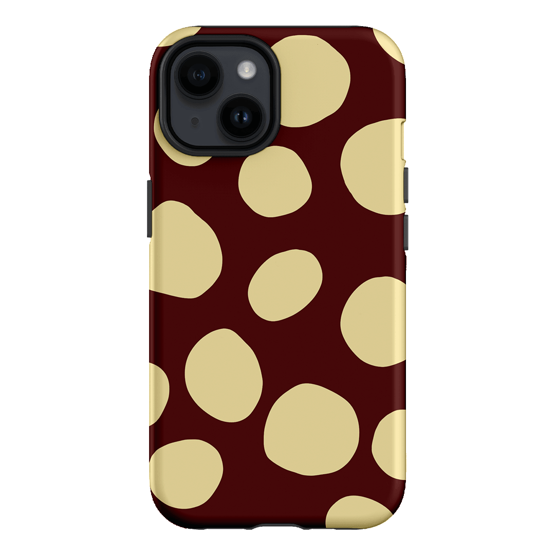 Pebbles Burgundy Butter Printed Phone Cases iPhone 14 / Armoured by Veronica Tucker - The Dairy