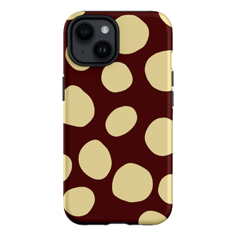 Pebbles Burgundy Butter Printed Phone Cases iPhone 14 / Armoured by Veronica Tucker - The Dairy