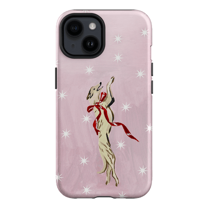 Pink Bow Hound Printed Phone Cases iPhone 14 / Armoured by Lisa Hu - The Dairy