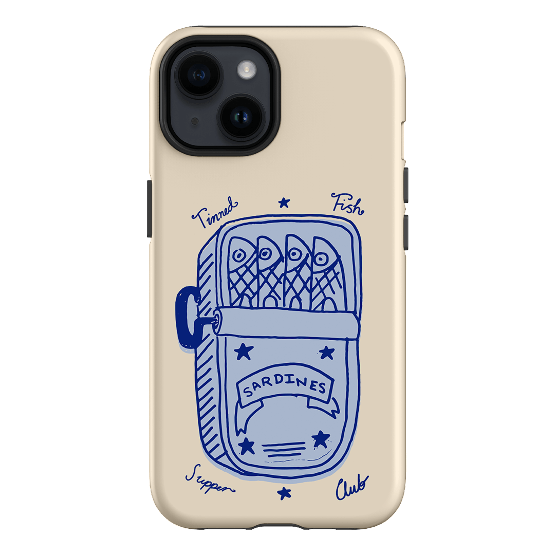 Sardine Social Blue Printed Phone Cases iPhone 14 / Armoured by The Dairy - The Dairy