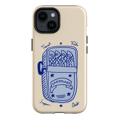 Sardine Social Blue Printed Phone Cases iPhone 14 / Armoured by The Dairy - The Dairy