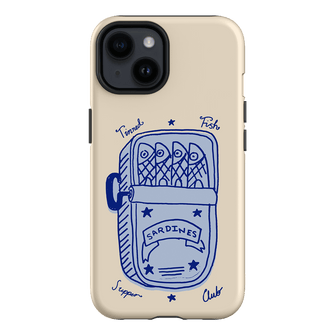 Sardine Social Blue Printed Phone Cases iPhone 14 / Armoured by The Dairy - The Dairy