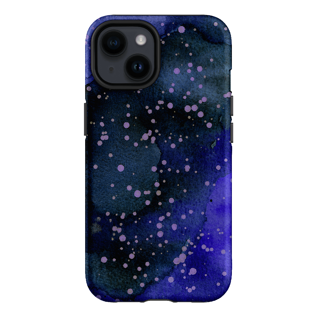 Spotty Navy Printed Phone Cases iPhone 14 / Armoured by The Dairy - The Dairy