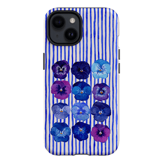 Striped Pansies Printed Phone Cases iPhone 14 / Armoured by Kayla Henley - The Dairy
