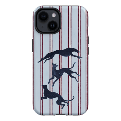 Stripey Hounds Printed Phone Cases iPhone 14 / Armoured by Lisa Hu - The Dairy