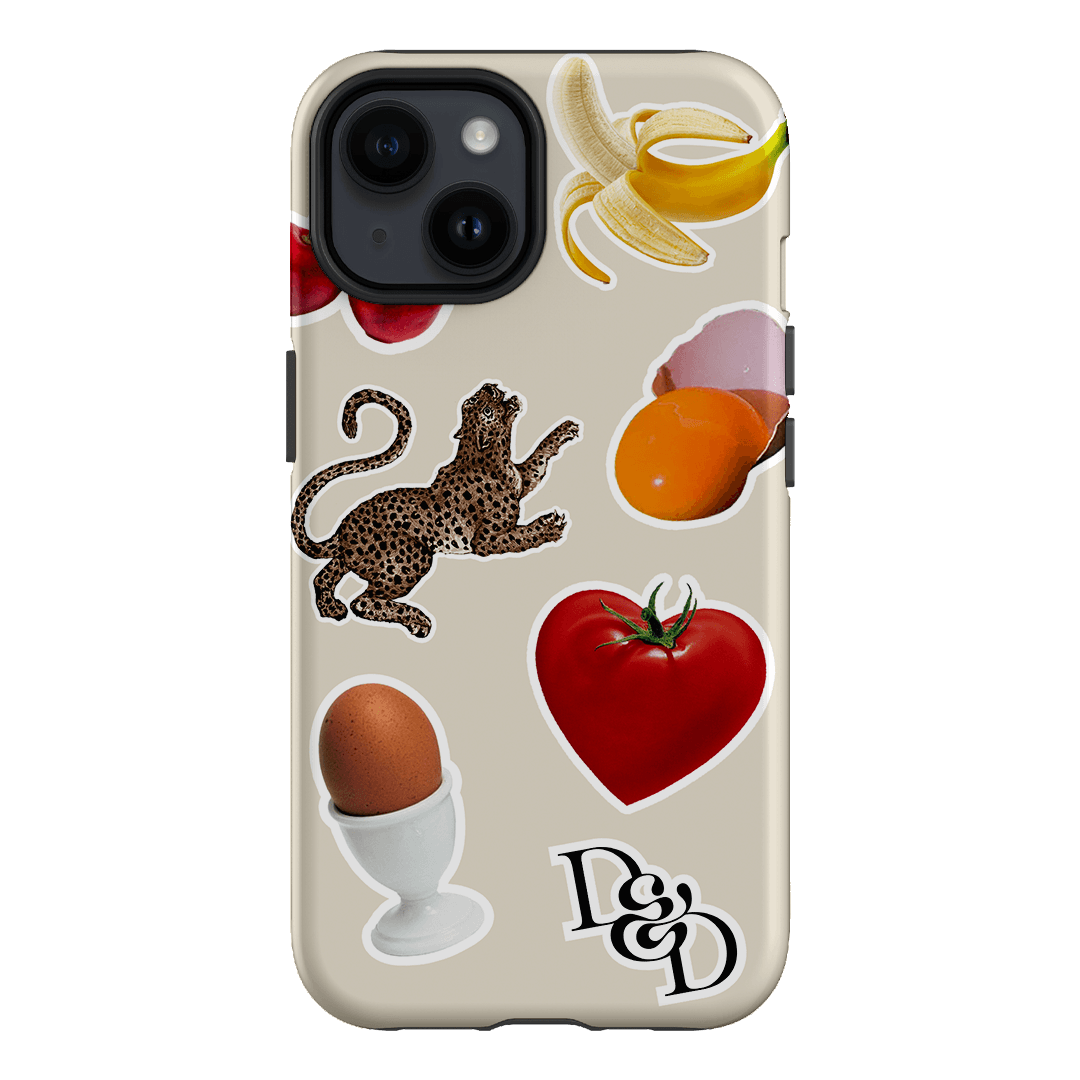 Sunday Stickers Cream Printed Phone Cases iPhone 14 / Armoured by Desmond & Dempsey - The Dairy