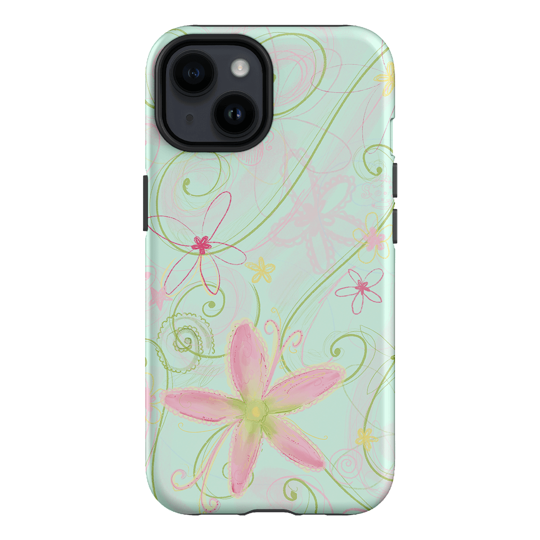 Swirl Blue Printed Phone Cases iPhone 14 / Armoured by Kayla Carr - The Dairy