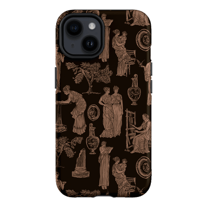 Symposium Burnt Umber Printed Phone Cases iPhone 14 / Armoured by Veronica Tucker - The Dairy