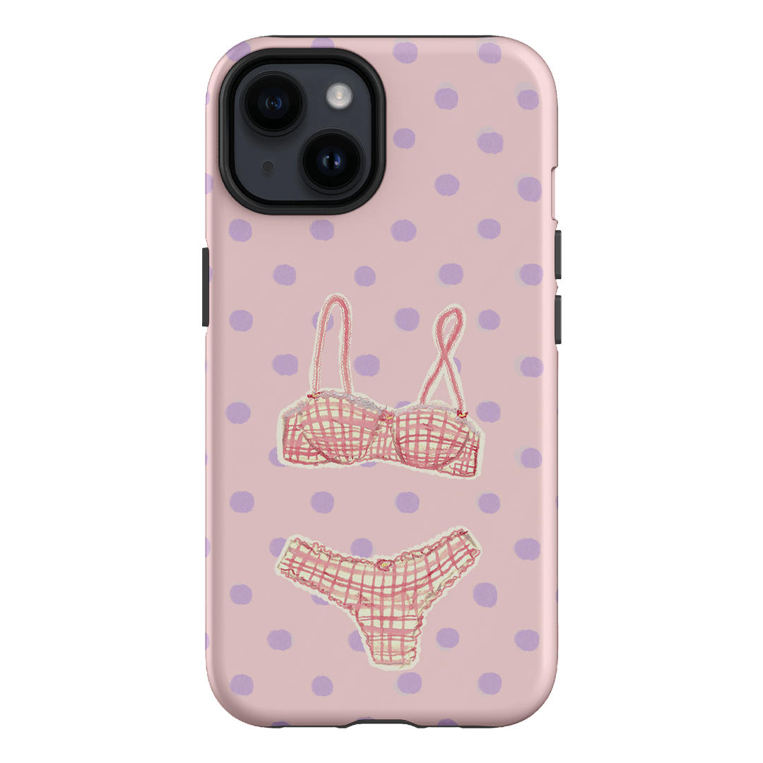 Vintage Gingham Printed Phone Cases iPhone 14 / Armoured by Kayla Carr - The Dairy
