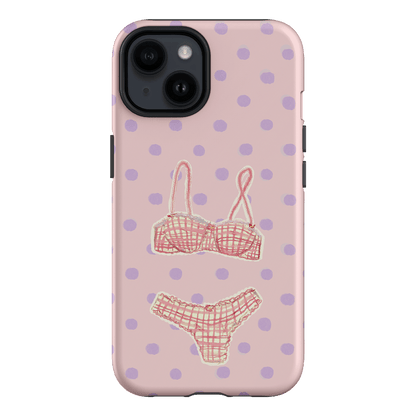 Vintage Gingham Printed Phone Cases iPhone 14 / Armoured by Kayla Carr - The Dairy