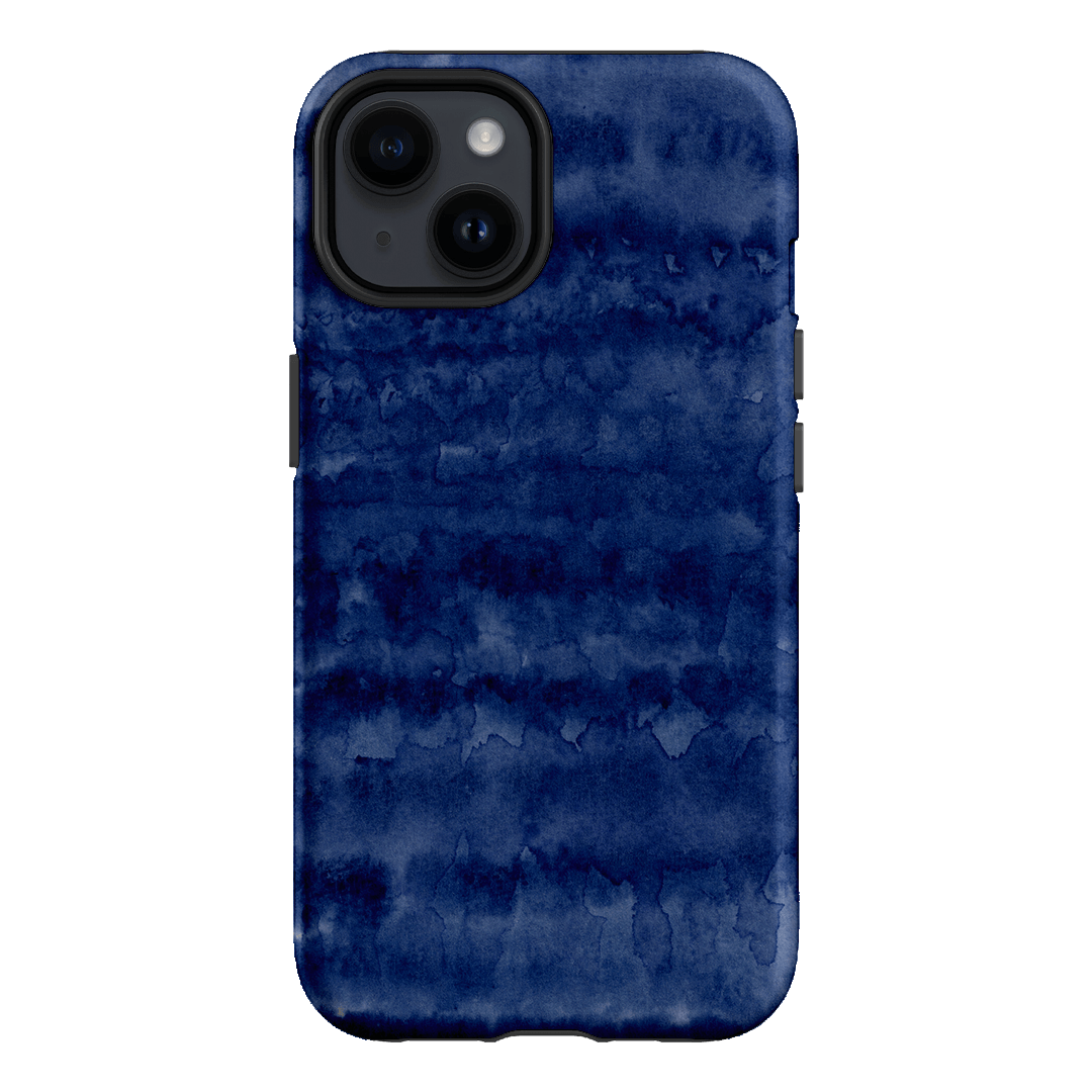 Watercolour Stripes Navy Printed Phone Cases iPhone 14 / Armoured by The Dairy - The Dairy