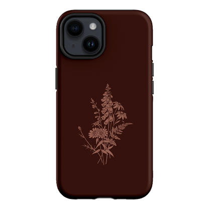 Wildflowers Mocha Printed Phone Cases iPhone 14 / Armoured by Typoflora - The Dairy