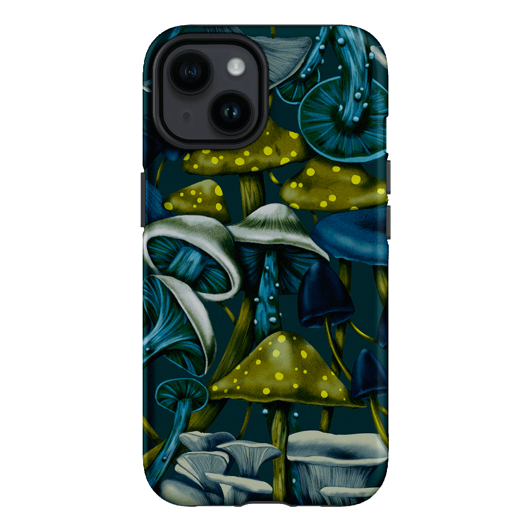 Shrooms Blue Printed Phone Cases iPhone 14 / Armoured by Kelly Thompson - The Dairy