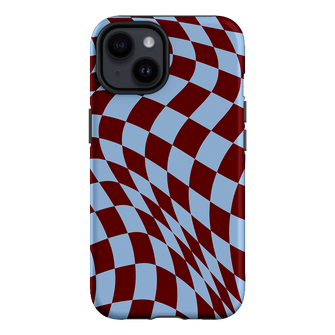 Pastel Floral Uneven Checkered Pattern iPhone 14 Snap Case - Dubsnatch