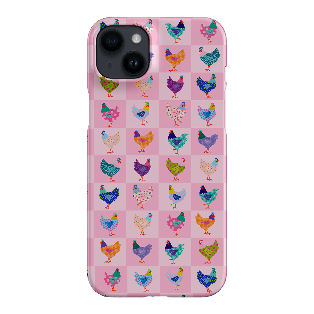 Checkered Chickens Printed Phone Cases iPhone 14 Plus / Snap by Kayla Henley - The Dairy