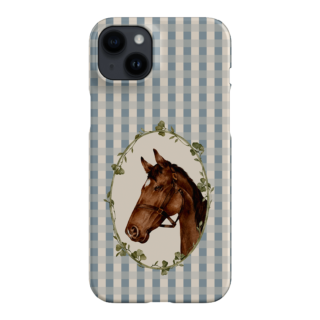 Gingham Horse Printed Phone Cases iPhone 14 Plus / Snap by Kasiags Art - The Dairy