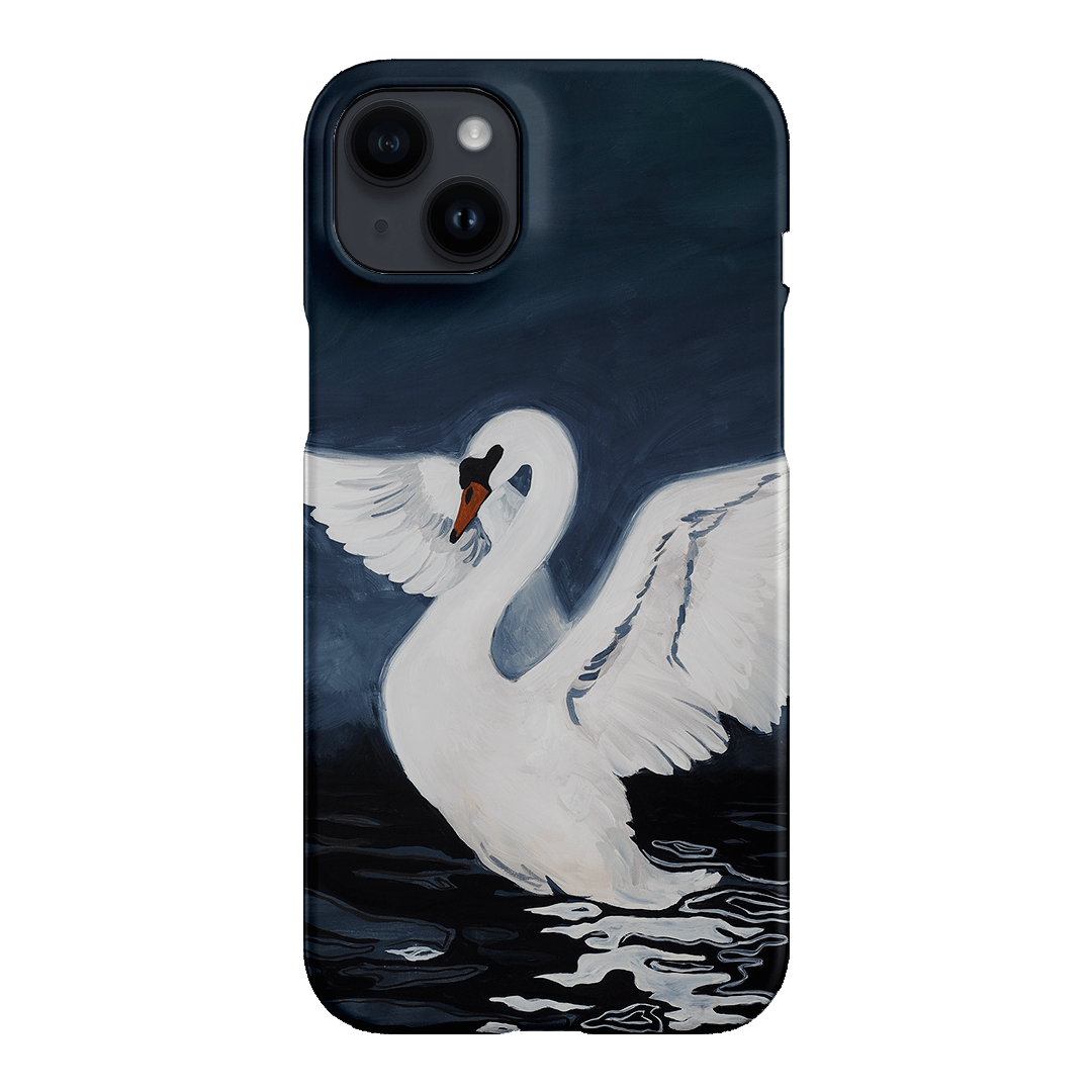 Midnight Swan Printed Phone Cases iPhone 14 Plus / Snap by Lisa Hu - The Dairy