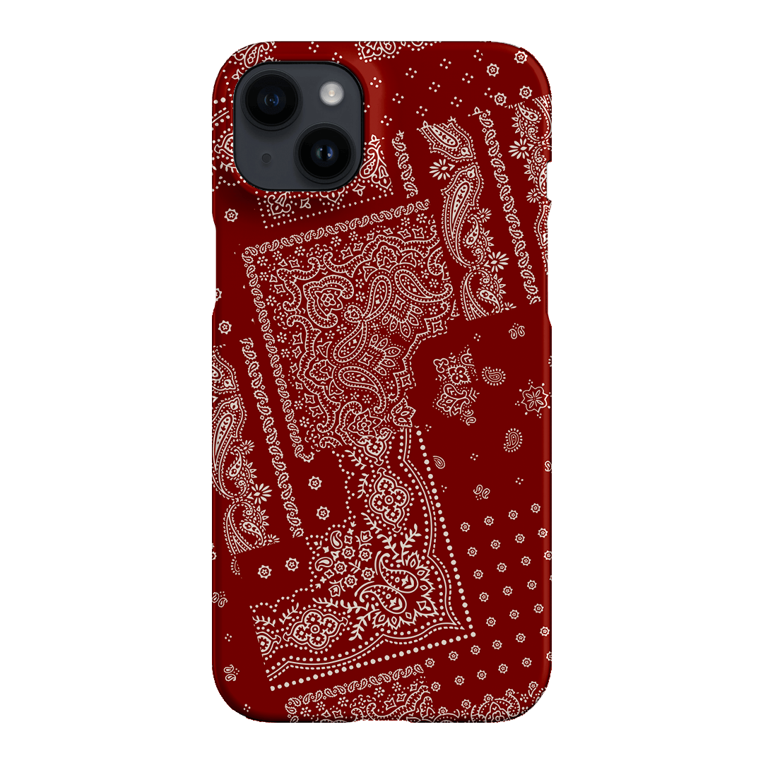 Paisley Crimson Printed Phone Cases iPhone 14 Plus / Snap by The Dairy - The Dairy