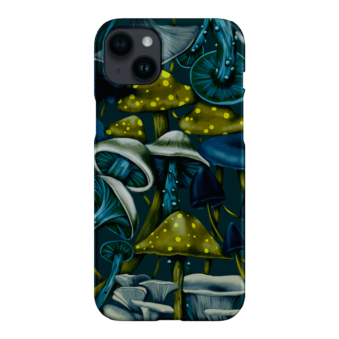 Shrooms Blue Printed Phone Cases iPhone 14 Plus / Snap by Kelly Thompson - The Dairy