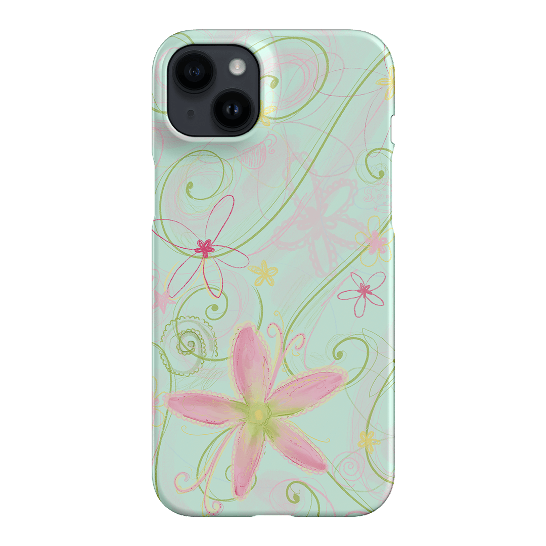 Swirl Blue Printed Phone Cases iPhone 14 Plus / Snap by Kayla Carr - The Dairy