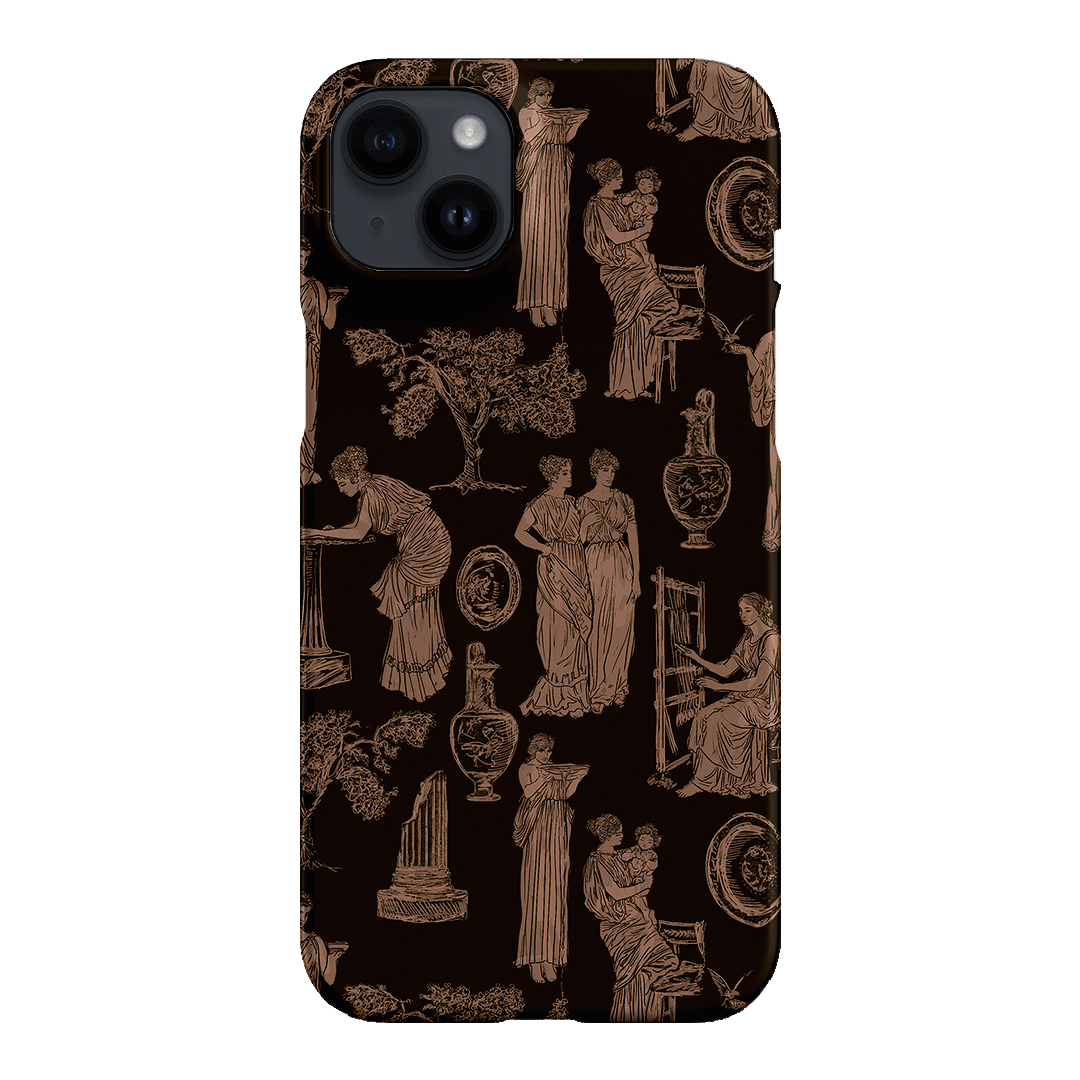 Symposium Burnt Umber Printed Phone Cases iPhone 14 Plus / Snap by Veronica Tucker - The Dairy