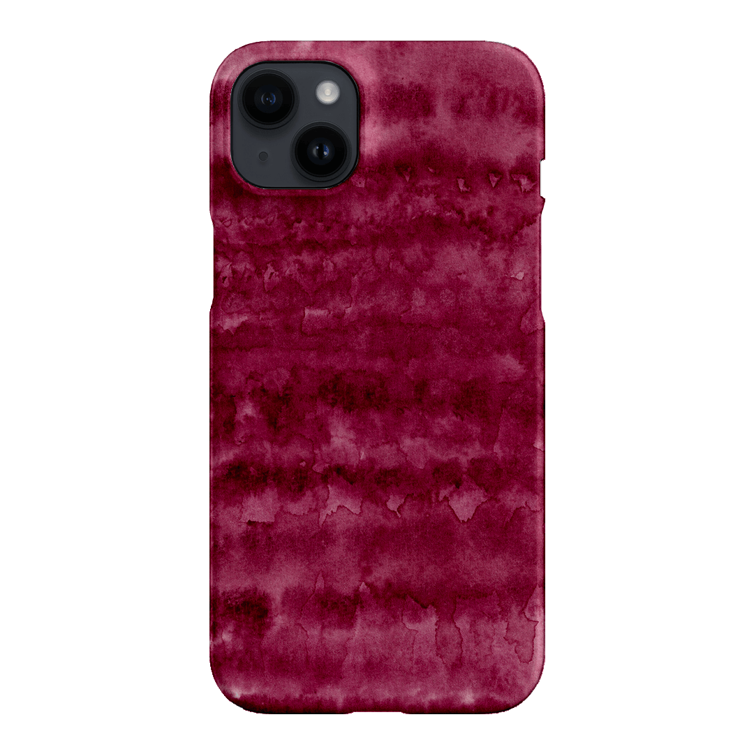 Watercolour Stripes Burgundy Printed Phone Cases iPhone 14 Plus / Snap by The Dairy - The Dairy