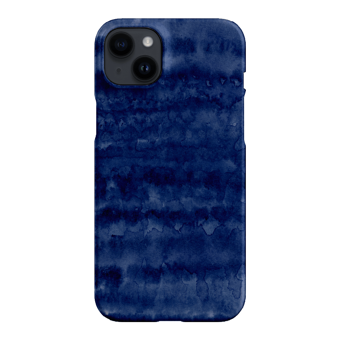 Watercolour Stripes Navy Printed Phone Cases iPhone 14 Plus / Snap by The Dairy - The Dairy