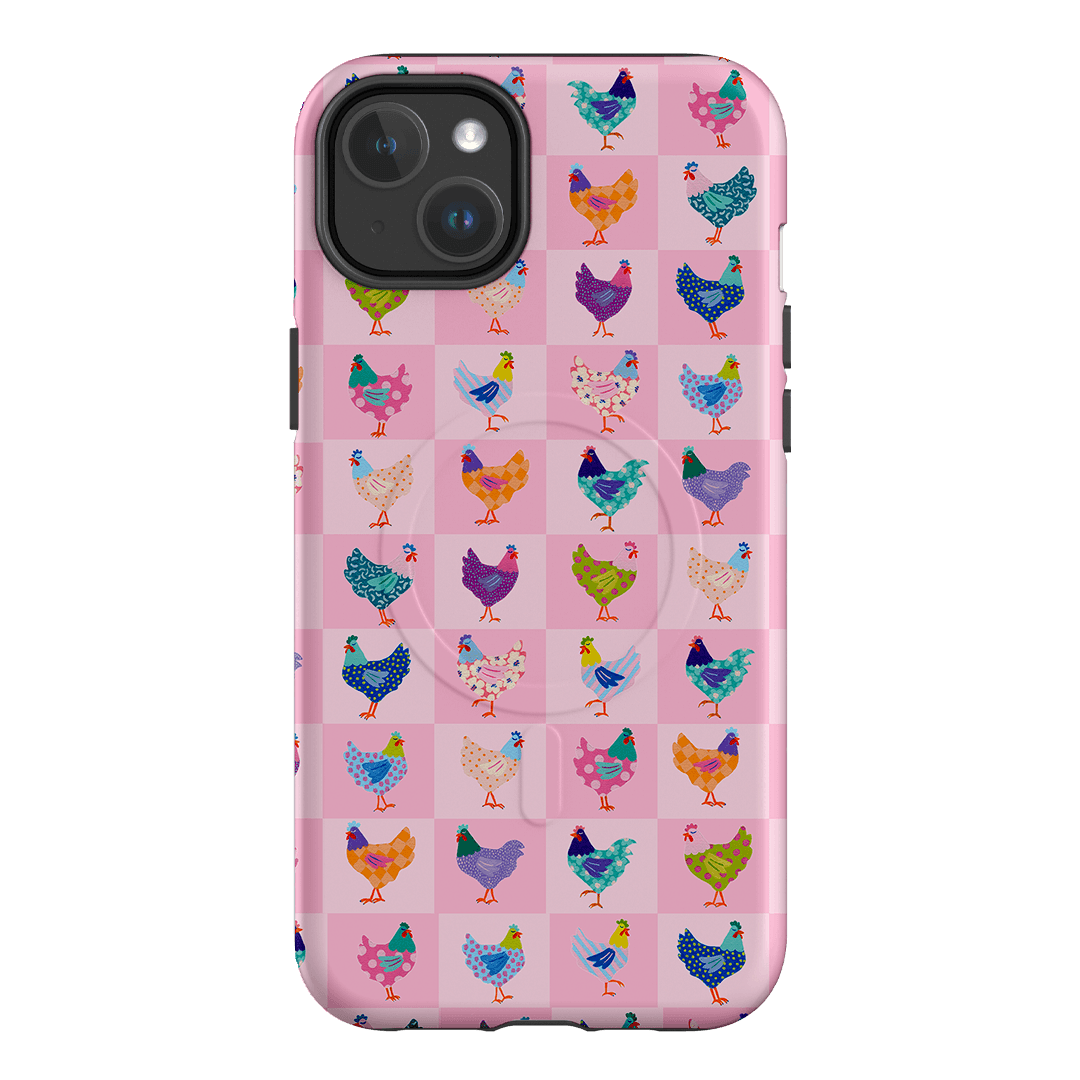 Checkered Chickens Printed Phone Cases iPhone 14 Plus / Armoured MagSafe by Kayla Henley - The Dairy