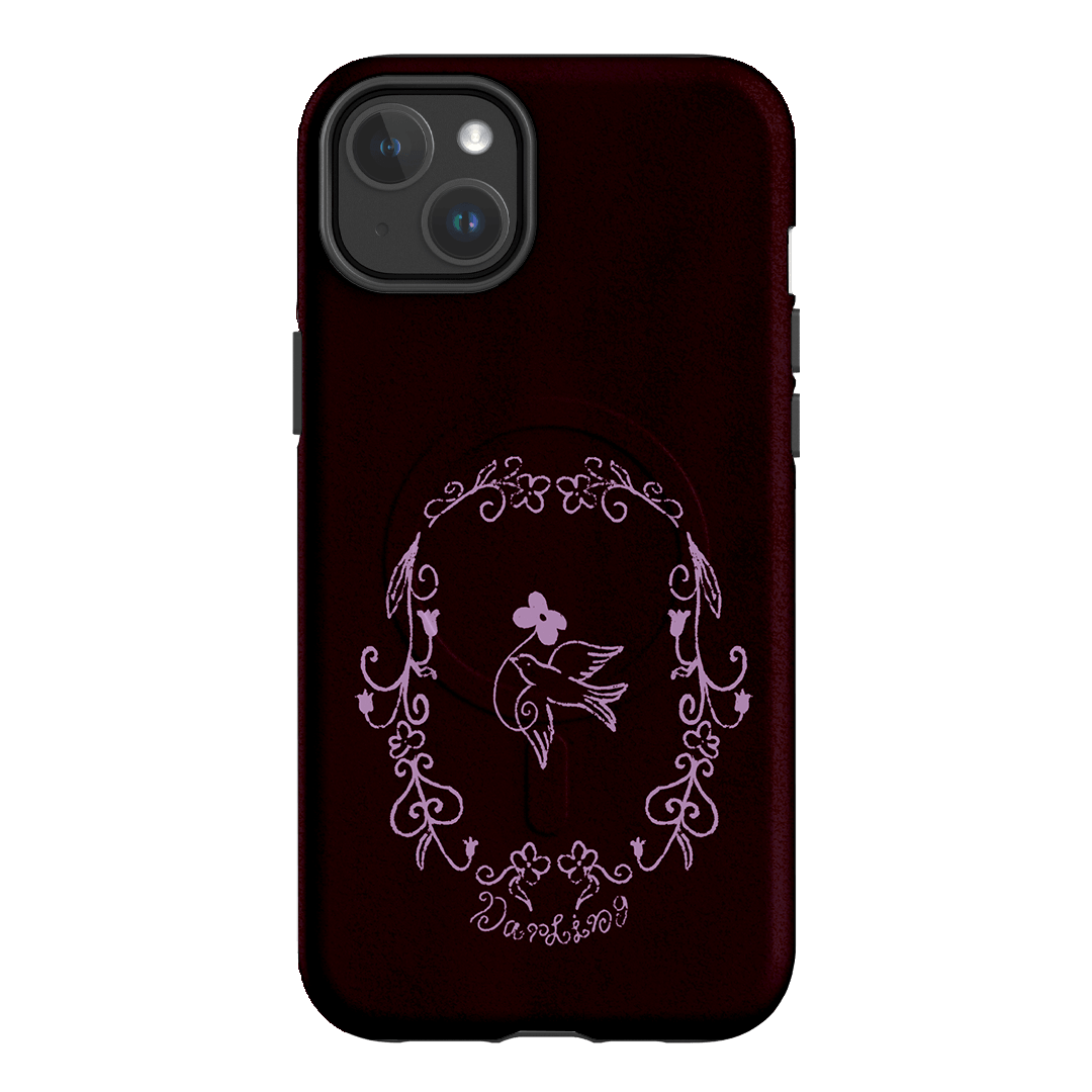 Darling Burgundy Printed Phone Cases by The Dairy - The Dairy