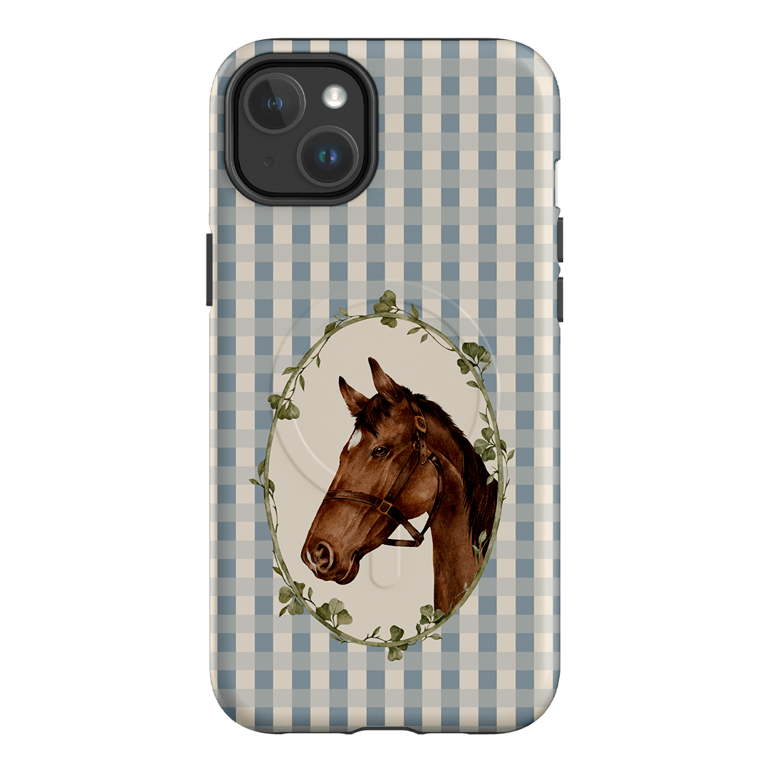 Gingham Horse Printed Phone Cases iPhone 14 Plus / Armoured MagSafe by Kasiags Art - The Dairy