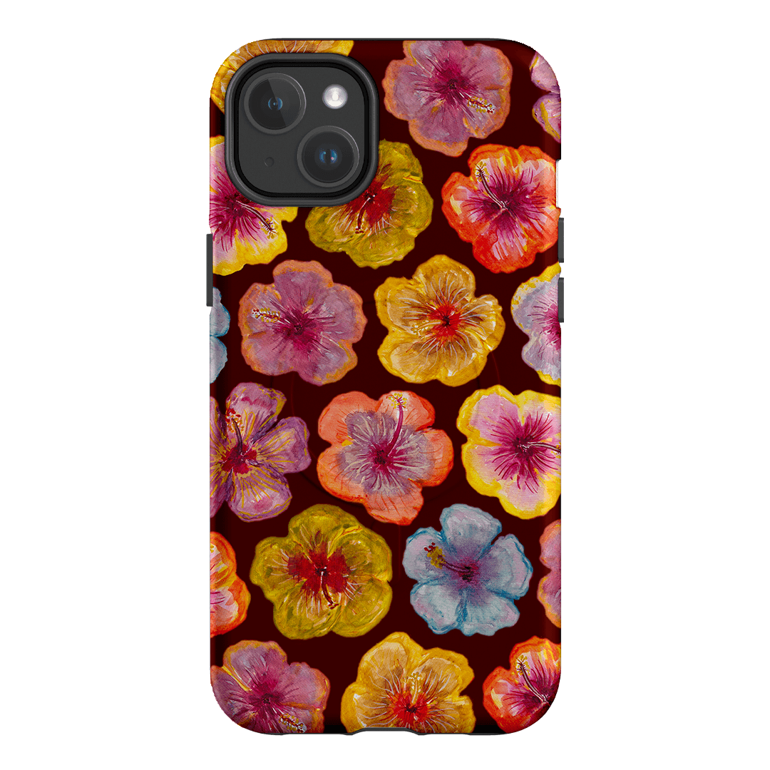 Hibiscus Holiday Rouge Printed Phone Cases iPhone 14 Plus / Armoured MagSafe by BG. Studio - The Dairy