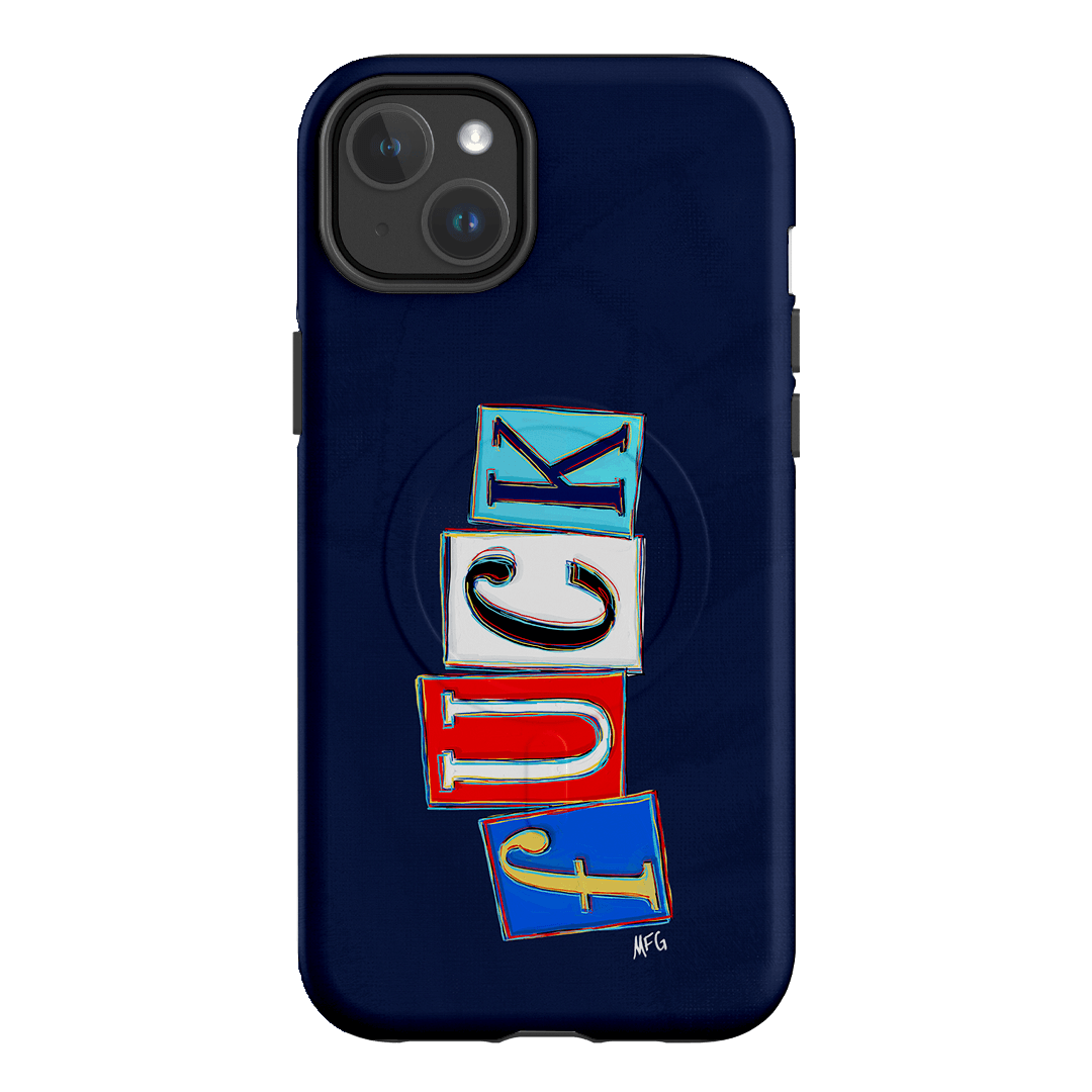 Lil Fcks Blue Printed Phone Cases iPhone 14 Plus / Armoured MagSafe by Margarbs Art - The Dairy