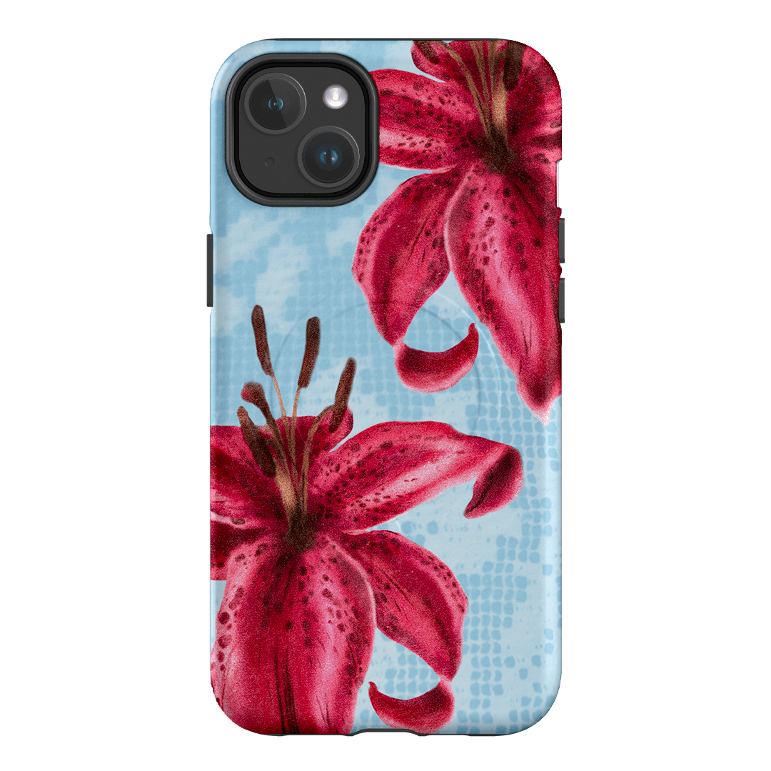 Lillies Printed Phone Cases iPhone 14 Plus / Armoured MagSafe by Sally Hungerford - The Dairy