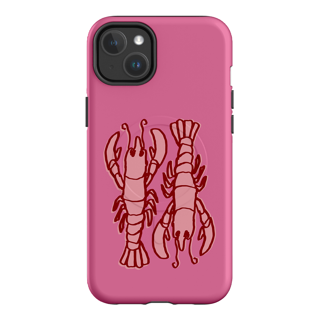 Lobster Love Pink Printed Phone Cases iPhone 14 Plus / Armoured MagSafe by The Dairy - The Dairy