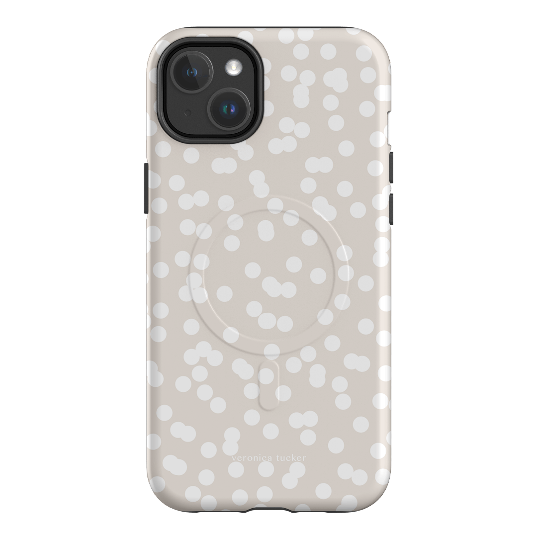 Mini Confetti White Printed Phone Cases iPhone 14 Plus / Armoured MagSafe by Veronica Tucker - The Dairy