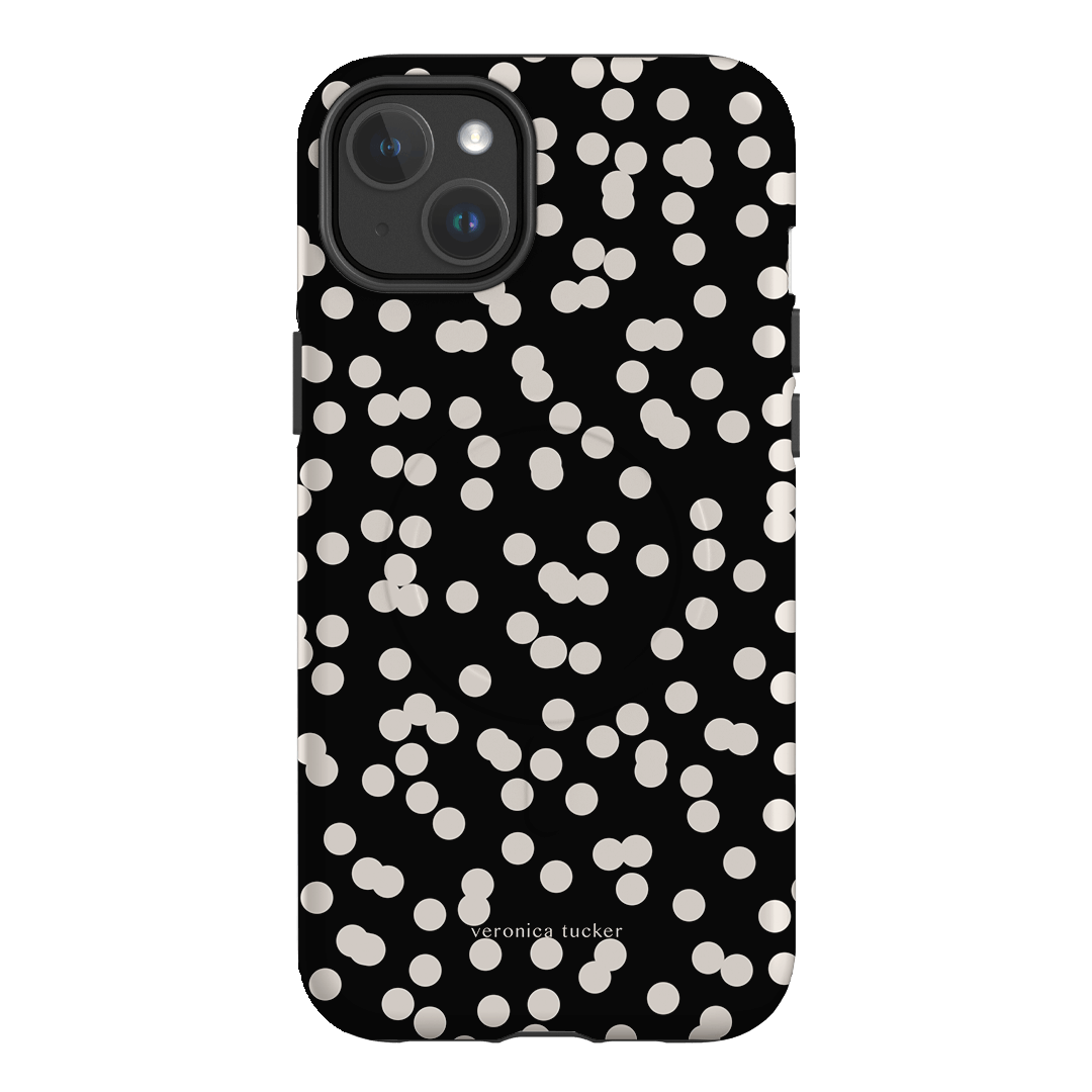 Mini Confetti Noir Printed Phone Cases iPhone 14 Plus / Armoured MagSafe by Veronica Tucker - The Dairy