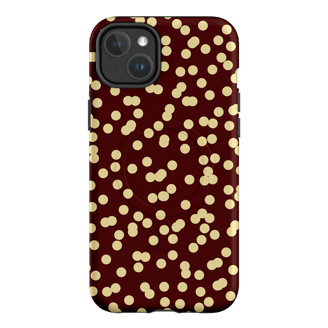 Mini Confetti Burgundy Butter Printed Phone Cases iPhone 14 Plus / Armoured MagSafe by Veronica Tucker - The Dairy