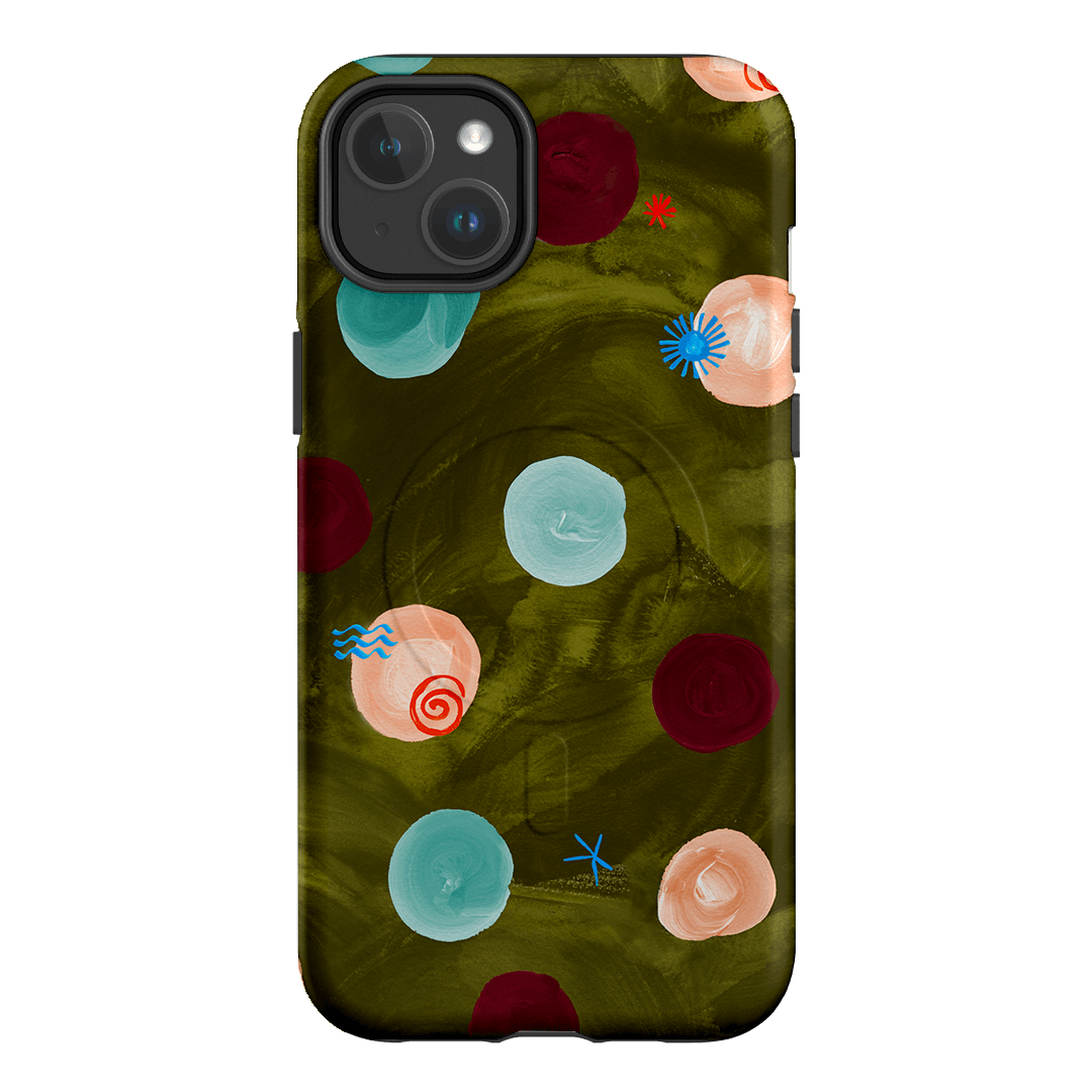 Olive Spot Printed Phone Cases iPhone 14 Plus / Armoured MagSafe by Charlie Taylor - The Dairy