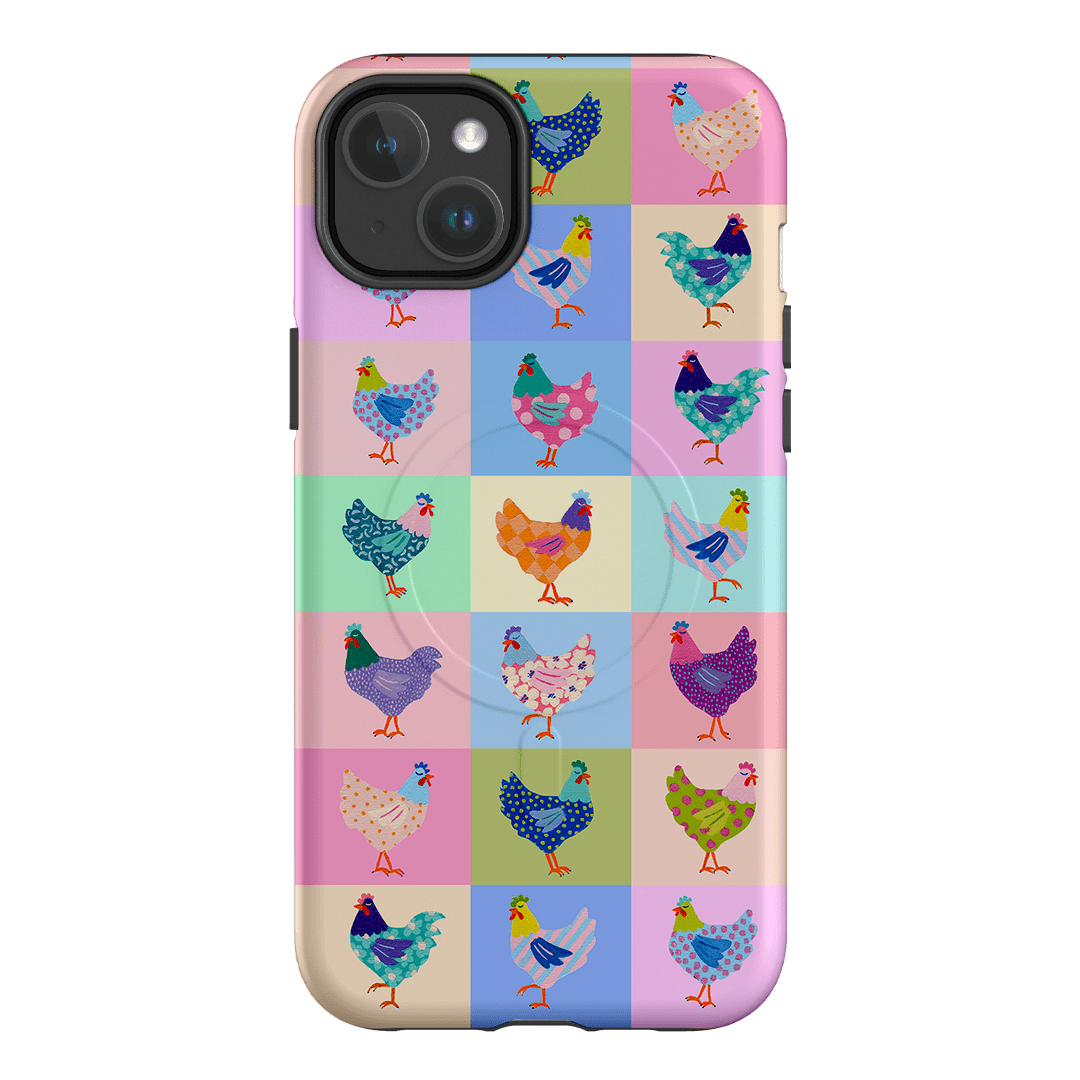 Pastel Chickens Printed Phone Cases iPhone 14 Plus / Armoured MagSafe by Kayla Henley - The Dairy